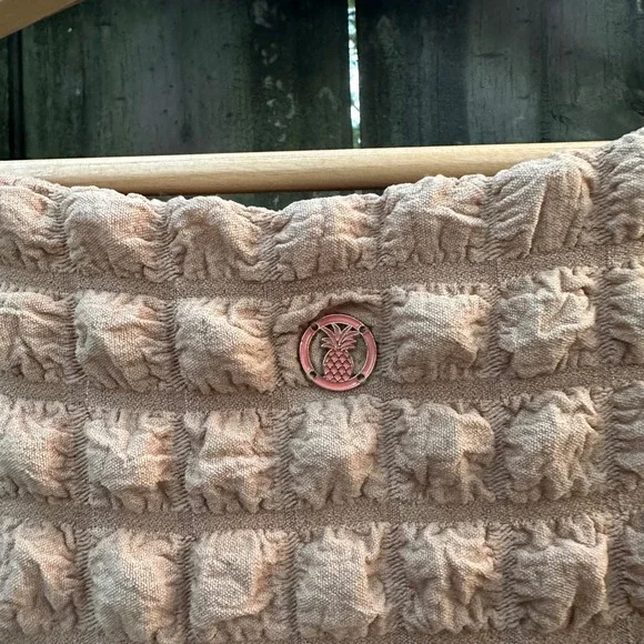 NWT Simply Southern Long Sleeve Tiered Bubble Mini Dress Puff Tan Brown Sz Large - Picture 11 of 12